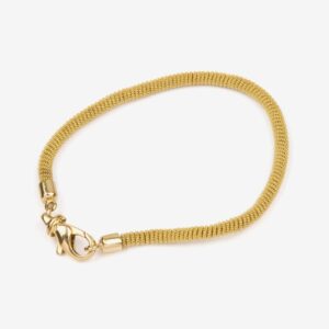 Gold braided bracelet with lobster clasp.