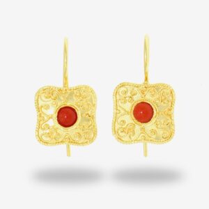 CORALLO SQUARE HOOK EARRINGS
