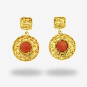 CORALLO PENDENTE TONDO EARRINGS