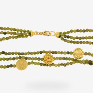 Necklace Serpentina tripla with Corbula, Mora and Mina Boule